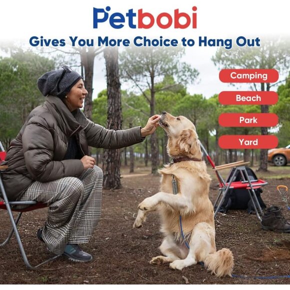 Petbobi Dog Tie-Out Cable and Stake - 15FT Heavy Duty Cable with Spring - Picture 5 of 6